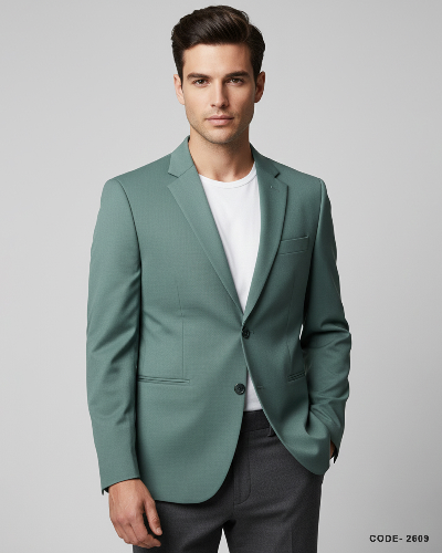 Men's Formal Blazer - Aqua Sea Green